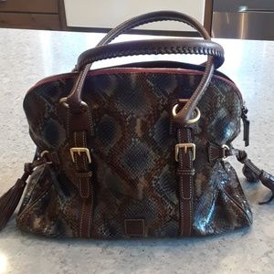 Dooney & Bourke snake print satchel